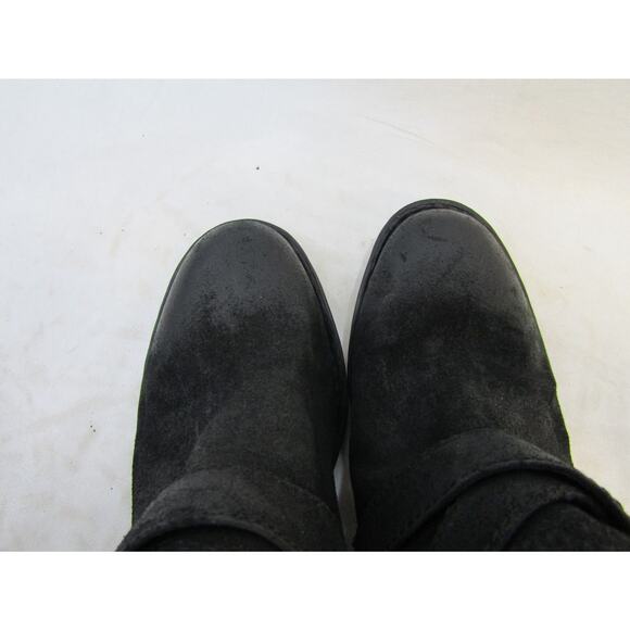 Born Size 8 M Black Leather Zip Buckle Ankle Fashion Boots Bootie - Picture 6 of 11